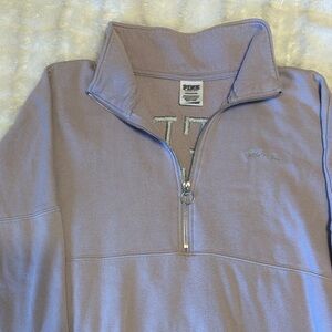 PINK Victoria's Secret Light Lavender Quarter-Zip Pullover